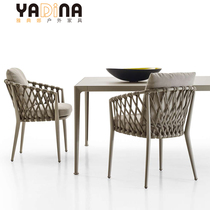 Outdoor Table And Chairs Hotel Chair Dining Room Outdoor Dining Chair Aluminum Alloy Rain Protection Sunscreen BOILERPLATE GARDEN TABLE AND CHAIRS