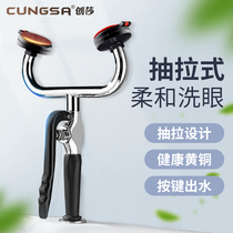 Chuangsha Inspection Factory Laboratory single-port double-port desktop eyewash Simple vertical spray mobile portable eyewash