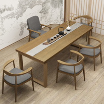 New Chinese Tea Table Zen Homestay Tea Table and Chair Combination Retro Tea Room Table Log Kung Fu Tea Table Tea Table One