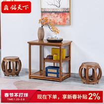 Mahogany furniture chicken wings wood simple flat tea table solid wood tea table chair combination living room balcony kung fu tea table household