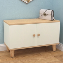 Nordic entry shoe stool can sit at the home door simple light luxury multi-function small shoe cabinet door long stool wearing shoes