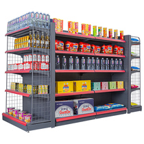 Supermarket shelves convenience stores many stores commissaries simple commodity display racks snacks pharmacies multi-layer combination shelves