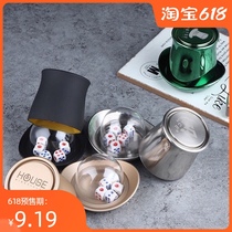 Screen Cup dice cup KTV bar nightclub entertainment shake sieve Gold Ribbon base color Cup custom-made logo