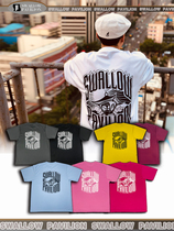 Swallow Pavilion Quick Dry Ultra Light Short Sleeve T-shirt West Coast Street Dance hiphop American Vintage Short Sleeve T-shirt