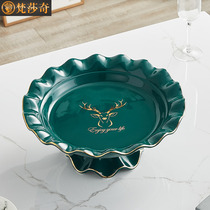 New Chinese fruit plate American light luxury style creative living room modern simple luxury Net red tea table fruit plate home