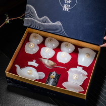 Liuli Kung Fu Tea Set Home High-end Gift Teapot Tea Cup Gift Boxes Can Be Customized