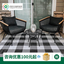 Outdoor leisure chair Nordic minimalist creative iron art sunscreen retro book room Courtyard Garden Terrace Single Sofa Chair