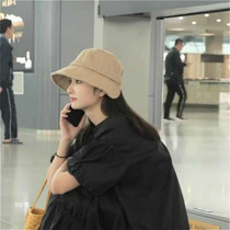 Japanese online red stars with the same cap children 2023 spring and autumn new uv fisherman hat dew ponytail basin hat tide