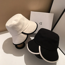 Summer thin breathable cotton fishermans hat childrens simple Joker face small bucket hat sunscreen sun hat