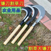 Long sickle cut grass grain elbow old-fashioned artemisia hand-held cane knife family Im going to buy a straw