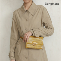  Song songmont crocodile cowhide retro book lock original messenger tofu square fanny pack