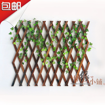 Outdoor anti-corrosion wood fence Telescopic solid wood fence climbing pergola Garden fence fence Wall decoration grid flower frame