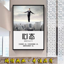Company office decoration painting corporate cultural wall conference room corridor inspirational slogan frameless hanging painting customization