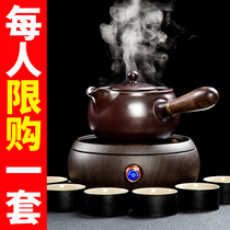 Electric ceramic stove tea boiling tea pot set ceramic net red bubble tea electric boiling tea stove kung fu tea burning tea kettle household
