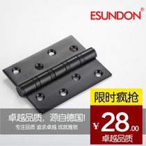 Germany Eisendon Aisen Black 4 inch stainless steel solid wood interior door flat hinge thickened single sheet price