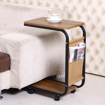 Side few mobile coffee table tea table simple small table mini corner square table sofa side table computer desk bedside table