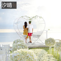 Net red card outdoor photo love bar chair table and chair outdoor scenic spot wedding shooting creative simple table and chair