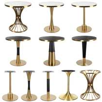 Nordic luxury marble small round table balcony coffee table and chair dining table business simple negotiation reception table