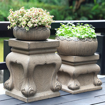 Creative fleshy Flowerpot Garden courtyard layout outdoor lawn balcony landscaping decorations hydroponic plant imitation stone basin