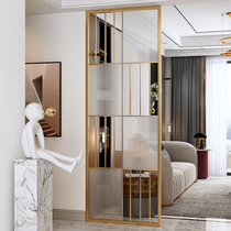 Wrought iron metal custom stainless steel partition screen light luxury Net red living room Changhong glass door door cover Wall household