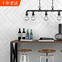 White brick wallpaper 3d three-dimensional retro nostalgic imitation brick gray cement background Nordic style brick wallpaper