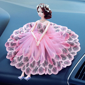 汽车内载摆件创意个性可爱装饰时尚女婚纱卡通公主娃娃手工礼品