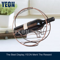 Elite wrought iron wine rack non-stainless steel wine rack cup holder round portable wine rack Champagne wine rack