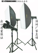 High-speed U2-STUDIOII300W photography lamp 300W three-lamp combination studio lamp set