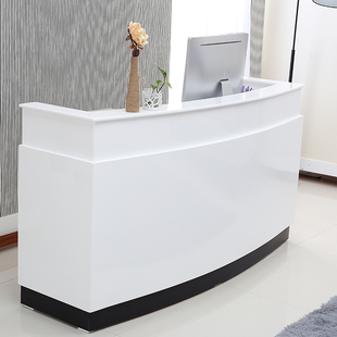 化妆品收款台 服装店收银台 酒店美容院吧台 烤漆木质转角收银台