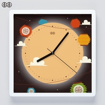 Li Li Art Wall Clock Clock Square Chinese style Chinese style retro creative bedroom living room mute Japanese quartz clock