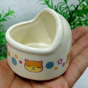 仓鼠陶瓷食盆/食具/小碗 防翻陶瓷食盆金丝熊食物碗仓鼠用品包邮