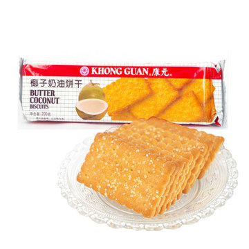 经典零食 khong guan 康元 饼干椰奶 椰子奶油饼干 椰味饼干 200g