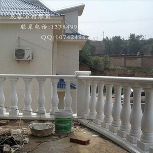 汉白玉阳台柱大理石楼梯扶手石头楼台柱庭院阳台护栏柱子石柱子