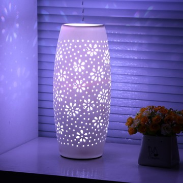 七彩遥控台灯 现代装饰台灯 欧式宜家田园婚庆卧室床头灯led