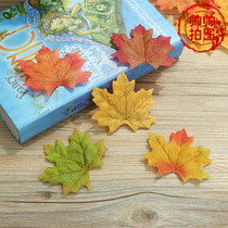 Emulated maple leaf leaf 5 pieces of clothing emulation 5 color leaves leaves subjuku for a retro swing to write real photo props