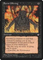 5 dogs tcg]Magic card burning sacrifice burnt offering ice and snow NM