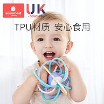 scoo family nest baby tooth gum tooth gum grinding stick bite glue silicone baby Manhattan hand clutch ball toy can be boiled