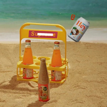 2021 new childrens photography props Cola portable basket creative studio baby seaside photo props ornaments