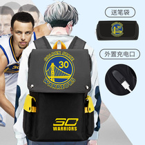 Curry Around the Golden State Warriors NBA Basketball Stars Male and Female Student Schoolbag Computer Travel Backpack