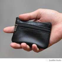 Genuine leather small zero money bag Mini minimalist portable and small short coin bag for men and women retro hand with pocketbook bag