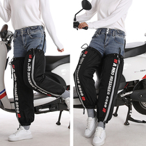 Winter electric car motorcycle knee pad thickened warm riding bicycle windshield men and women knee cold zipper leg guard