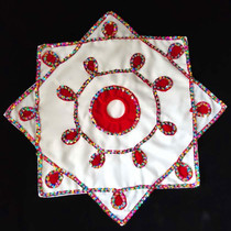 New enlarged octagonal towel northeast two people turn big Yangko handkerchief thickened hemp yarn square dance performance dance handkerchief