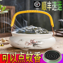 Mosquito stove household large indoor incense shelf sandalwood tray aromatherapy toilet toilet deodorant pan incense box