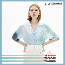 中国国家地理合作系列LILY2020夏季新款女装宽松休闲翻领衬衫
