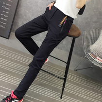 Outdoor quick-drying pants womens belt small straight waterproof sports pants hiking hiking pants fast-drying pants loose slimming trousers