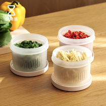 Lazy corner refrigerator onion storage box fresh box onion ginger garlic drain portable student fruit lunch box bento box