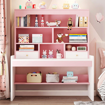 Children Desk Bookshelves Integrated Table Bedroom Learning Table Elementary School Students Writing Table Home Boy Girl Homework Table And Chairs