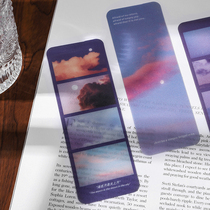 Romantic Star River PVC frosted landscape bookmarks Chinese style students use text to read creative childrens book page clip