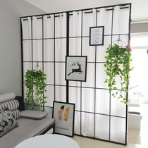 Nordic room bedroom office wrought iron screen partition wall living room simple modern small apartment mobile beauty shop