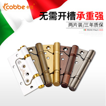 Kabe hinge hinge stainless steel bearing primary-secondary wood door hinge foldout thickened fold loose-leaf 4-inch double